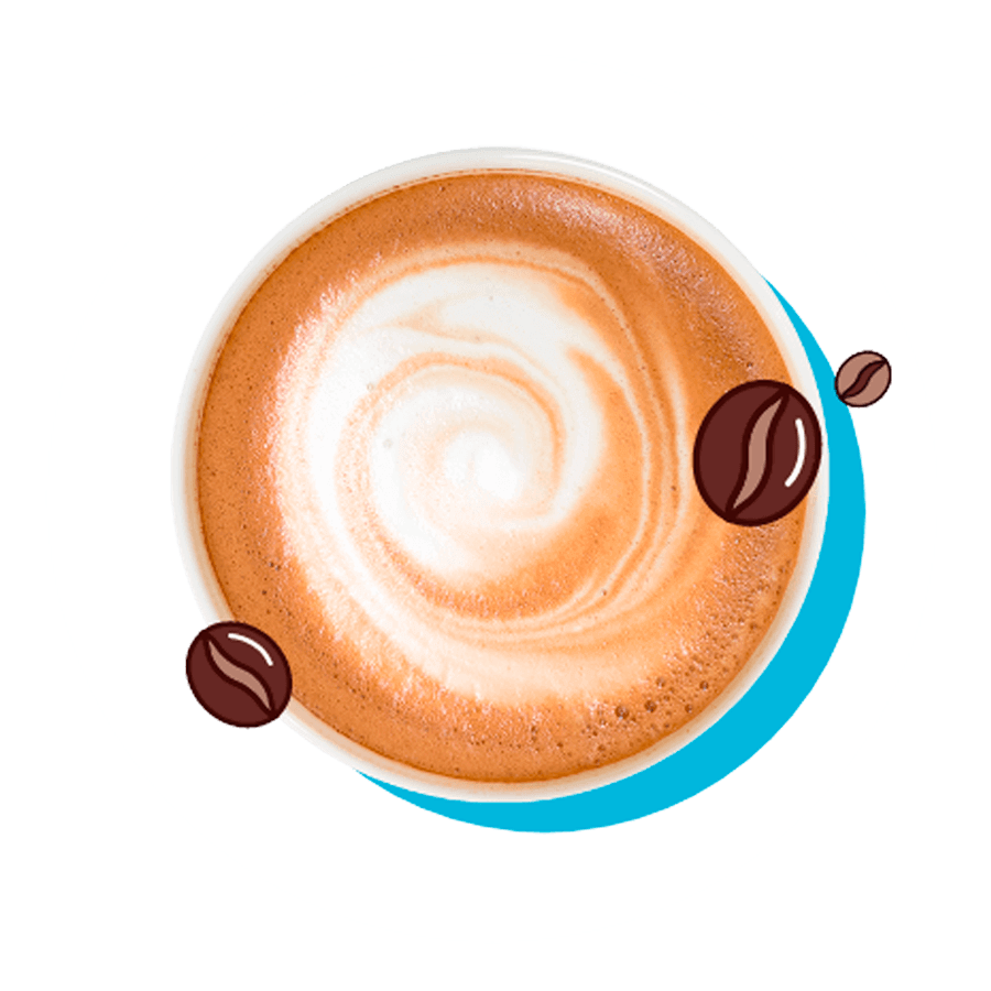 coffee cup from above