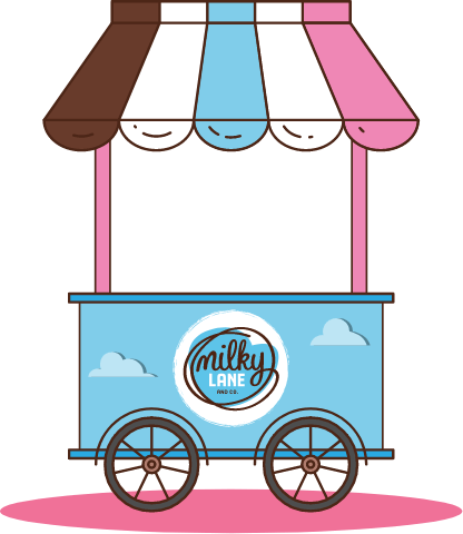 milky lane cart icon