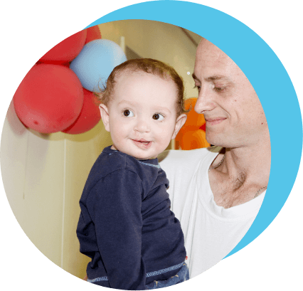 Toddler with cleft lip