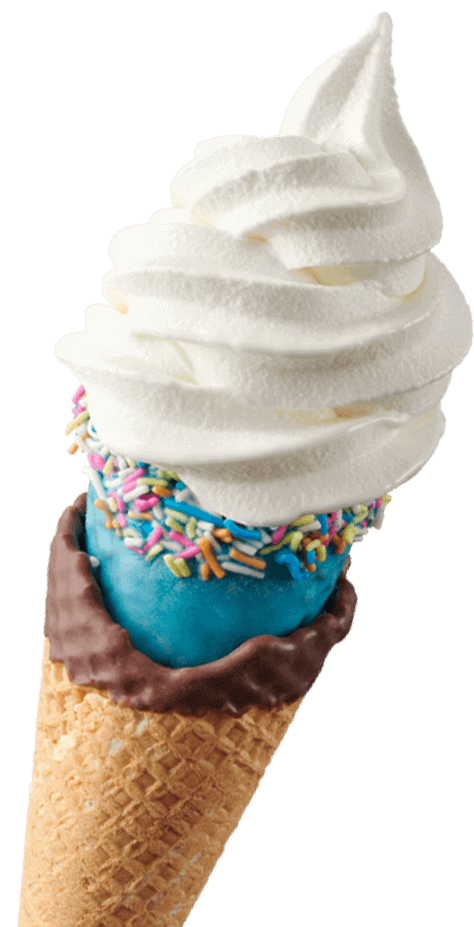 Ice cream cone with sprinkles