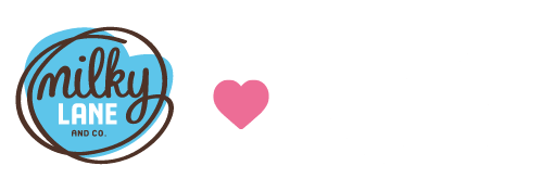 Milky Lane logo with heart