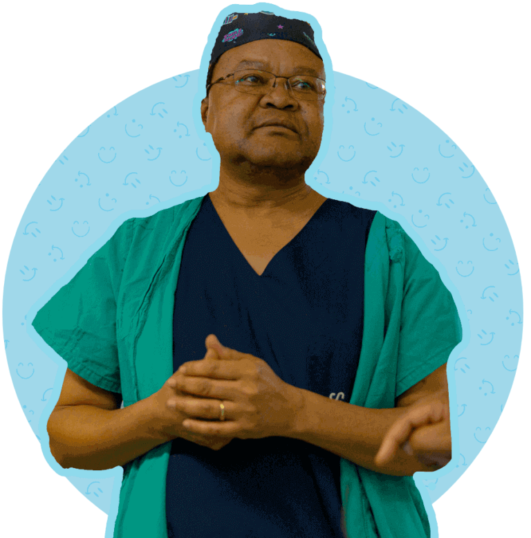 Surgeon in scrubs
