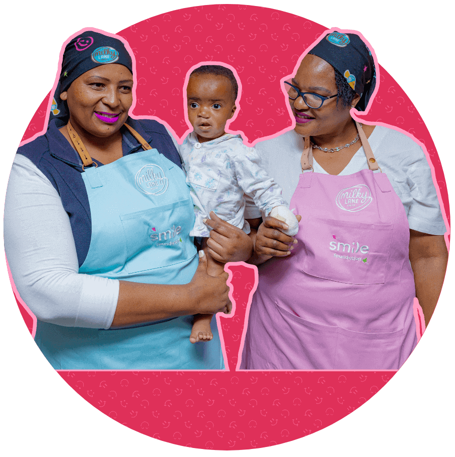 Nurses holding a child